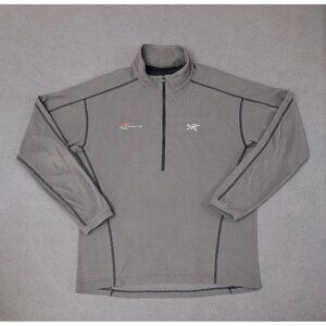 Arc'teryx Mens Sweater Sz (XL) Gray Fleece Polartec Delta LT Zip Waffle Pullover